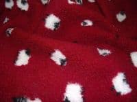 Faux Fur SHERPA FLEECE Sheepskin Fabric Material - RED SHEEP
